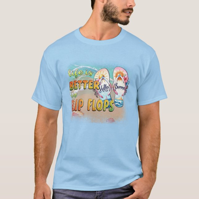 Camiseta Mejor en Flip Flops Beach (Anverso)