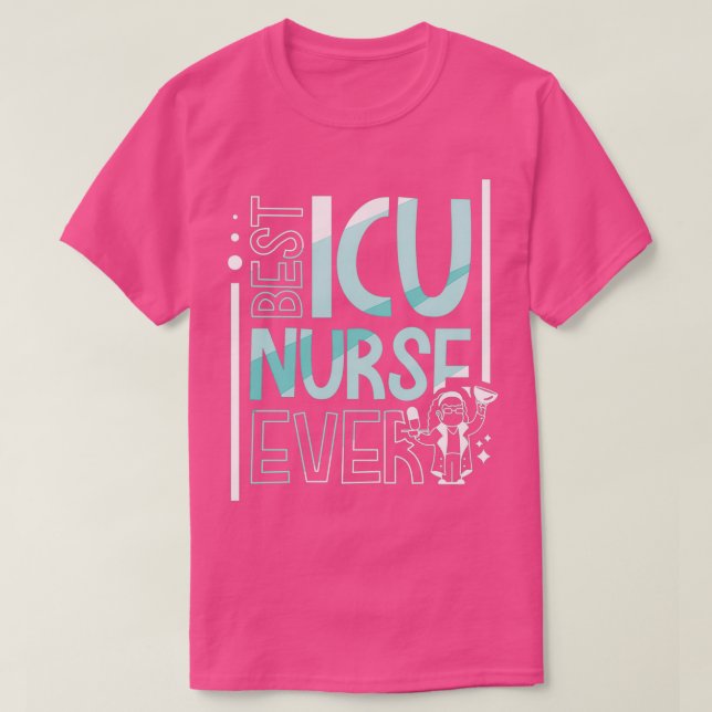 Camiseta Mejor Enfermero Icu Enfermería del Hospital ICE (Diseño del anverso)