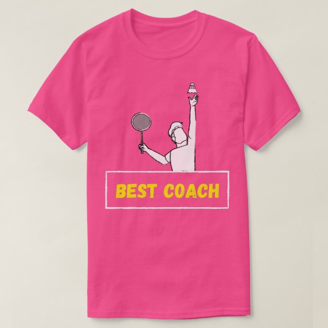 Camiseta Mejor entrenador Badminton (Diseño del anverso)