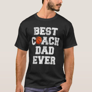 Camiseta Mejor Entrenador de Baloncesto del Hombre Papá de