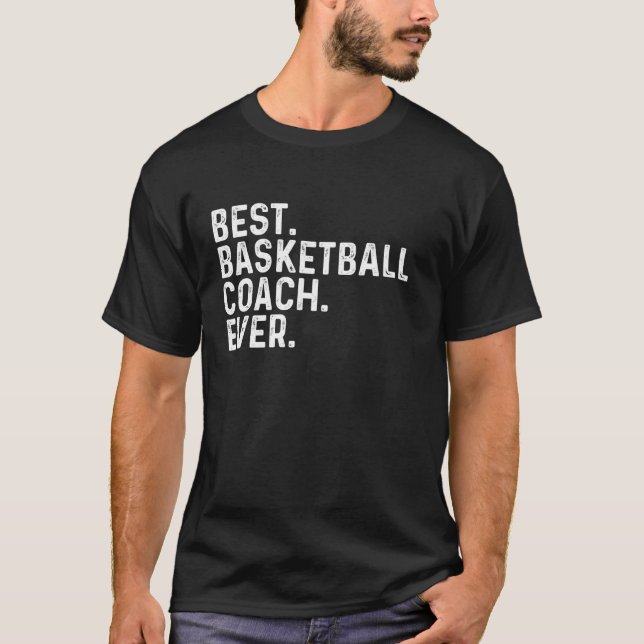 Camiseta Mejor entrenador de baloncesto divertido Basketbal (Anverso)