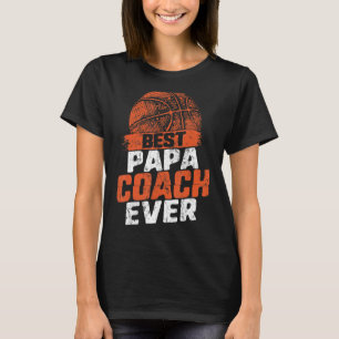 Camiseta Mejor entrenador de básquetbol papá día del padre