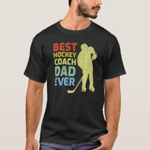 Camiseta Mejor entrenador de hockey de padre con estilo vin