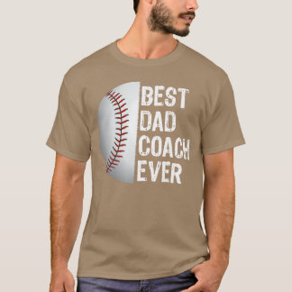 Camiseta Mejor Entrenador de Papá Divertido Béisbol para Am