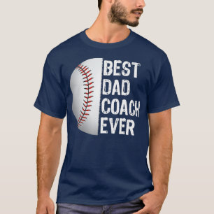 Camiseta Mejor entrenador de papá en béisbol divertido pa