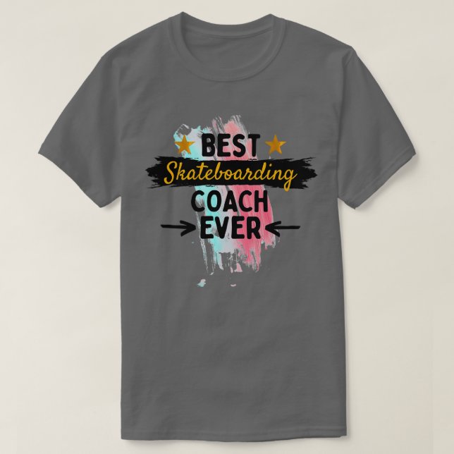 Camiseta Mejor entrenador de skateboarding (Diseño del anverso)