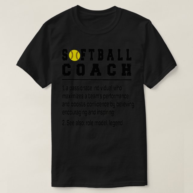 Camiseta Mejor entrenador de Softball Regalos Softball Coac (Diseño del anverso)