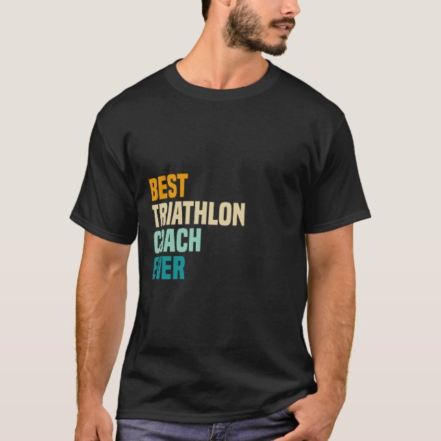 Camiseta Mejor entrenador de triatlón de todos los tiempos (Anverso)