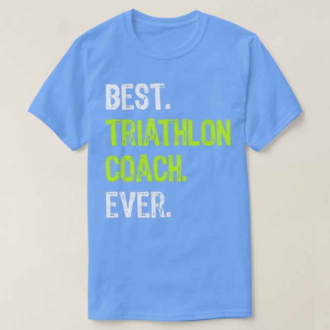 Camiseta Mejor entrenador de triatlón regalo divertido (Diseño del anverso)