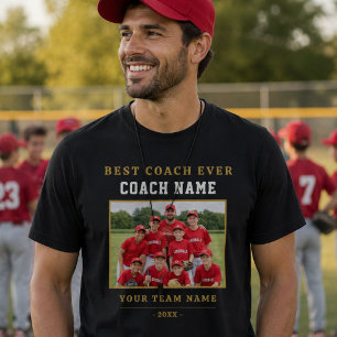 Camiseta Mejor Entrenador Foto Equipo Deporte Regalo