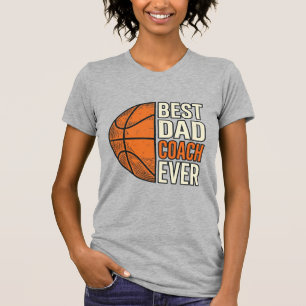 Camiseta Mejor Entrenador Papá de Baloncesto Diseño Vectori