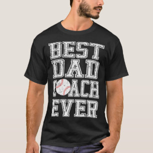 Camiseta Mejor Entrenador Papá de Todos los Tiempos Béisbol