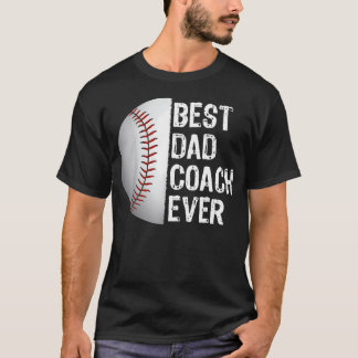 Camiseta Mejor Entrenador Papá Divertido Béisbol Para Depor