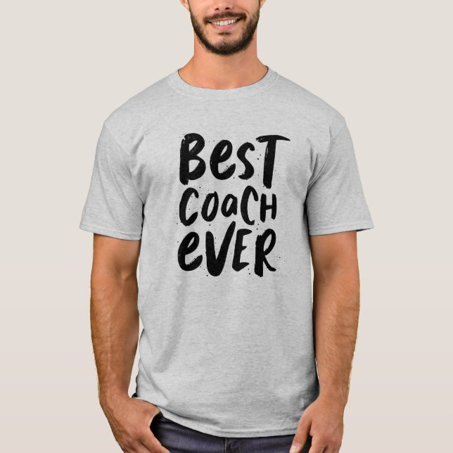 Camiseta Mejor entrenador que nunca equipo deportivo blanco (Anverso)