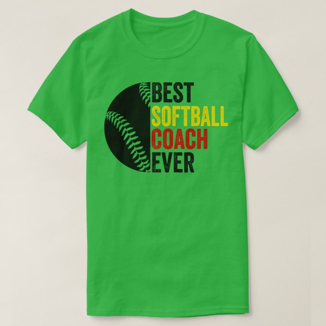 Camiseta Mejor entrenador SoftBall (Diseño del anverso)