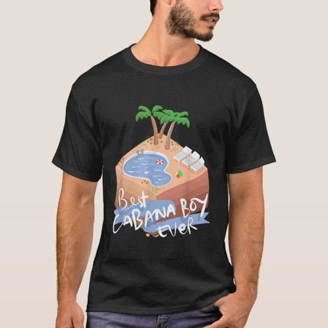 Camiseta Mejor Escenario De Playa De Cabana Boy Con Palmera (Anverso)