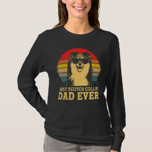 Camiseta Mejor escocés Collie Dad Ever Dog Retro Vintage