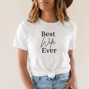 Camiseta Mejor Esposa del Mundo Regalo de Cumpleaños para E