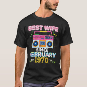 Camiseta Mejor Esposa Desde 1970 Cassette 51ª Anniver