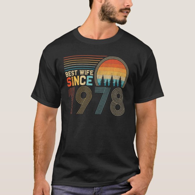 Camiseta Mejor Esposa desde 1978 44° Aniversario Boda (Anverso)