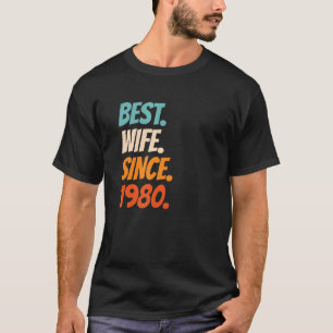Camiseta Mejor Esposa desde 1980 42º aniversario del boda