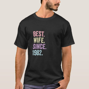Camiseta Mejor Esposa Desde 1982 39º Aniversario Boda 39