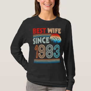 Camiseta Mejor Esposa Desde 1983 Feliz Esposo Casado Boda