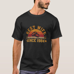 Camiseta Mejor Esposa desde 1984 40 aniversario Boda Retro