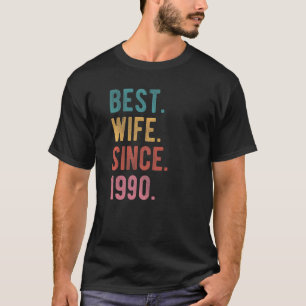 Camiseta Mejor Esposa Desde 1990 32º Aniversario Boda Por