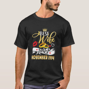 Camiseta Mejor Esposa Desde 1994: 27 Aniversario Boda