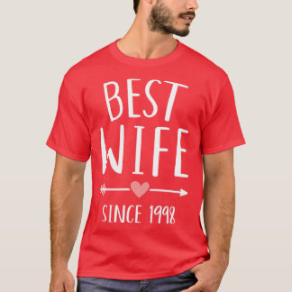 Camiseta Mejor esposa desde 1998 para el 25º boda de plata 