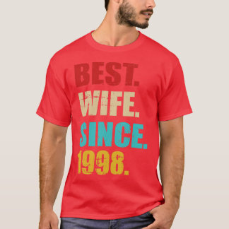 Camiseta Mejor esposa desde 1998 para el 25º boda de plata 
