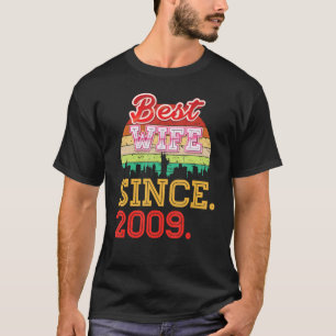 Camiseta Mejor Esposa Desde 2009 13º Aniversario Boda 13 Y