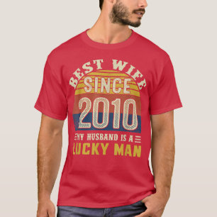 Camiseta Mejor Esposa desde 2010 12º Aniversario Boda 532