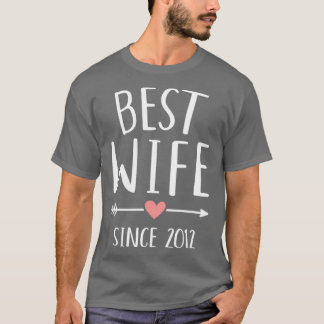 Camiseta Mejor esposa desde 2012 por décimo aniversario de