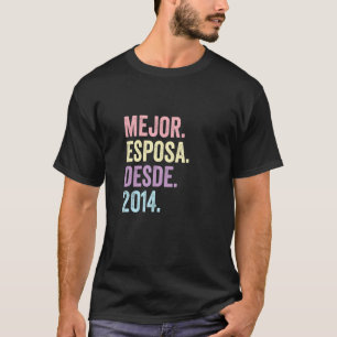 Camiseta Mejor Esposa desde 2014 8º aniversario Boda 8