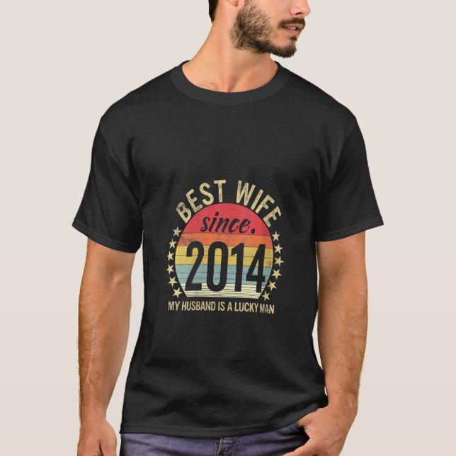 Camiseta Mejor Esposa desde 2014 - Sétimo Boda Annivers (Anverso)