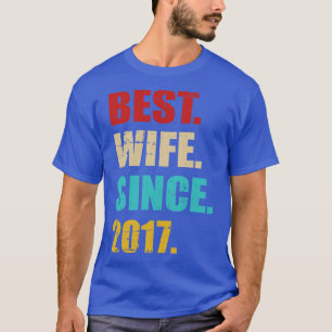 Camiseta Mejor esposa desde 2017 para el quinto aniversario