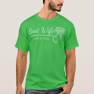 Camiseta Mejor Esposa Desde 2022 Recién Casada Novia Boda