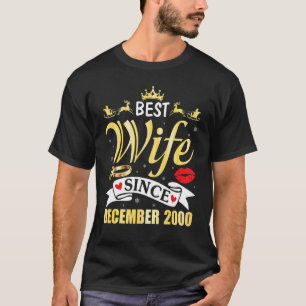 Camiseta Mejor Esposa Desde Diciembre De 1996 Feliz Casado