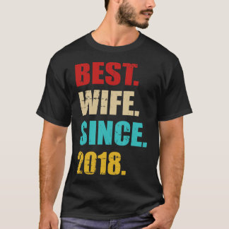 Camiseta Mejor esposa desde el tercer aniversario del boda 