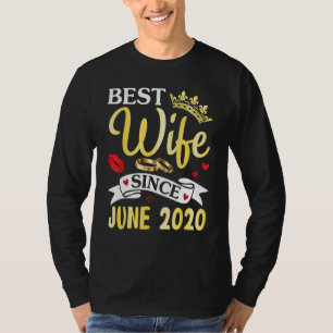 Camiseta Mejor Esposa Desde Junio 2020 Feliz Aniversario Ca