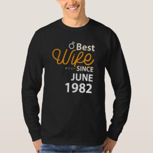 Camiseta Mejor Esposa desde junio de 1982, 40° Aniversario