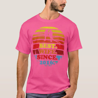 Camiseta Mejor Esposa Retro Desde Annivers Boda Sunset 2016