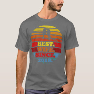 Camiseta Mejor Esposa Retro Desde Annivers Boda Sunset 2018