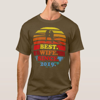 Camiseta Mejor Esposa Retro Desde Annivers Boda Sunset 2019