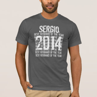 Camiseta Mejor Esposo del Año 2014 o CUALQUIER Año GRAY V2