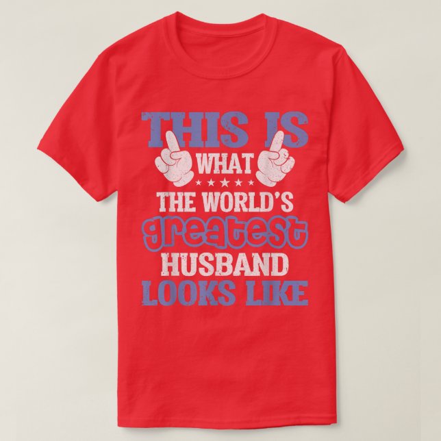 Camiseta Mejor Esposo del Mundo de Hombres T (Diseño del anverso)