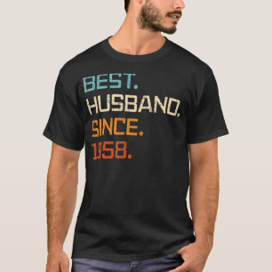 Camiseta Mejor Esposo Desde 1958 65º Aniversario Boda F
