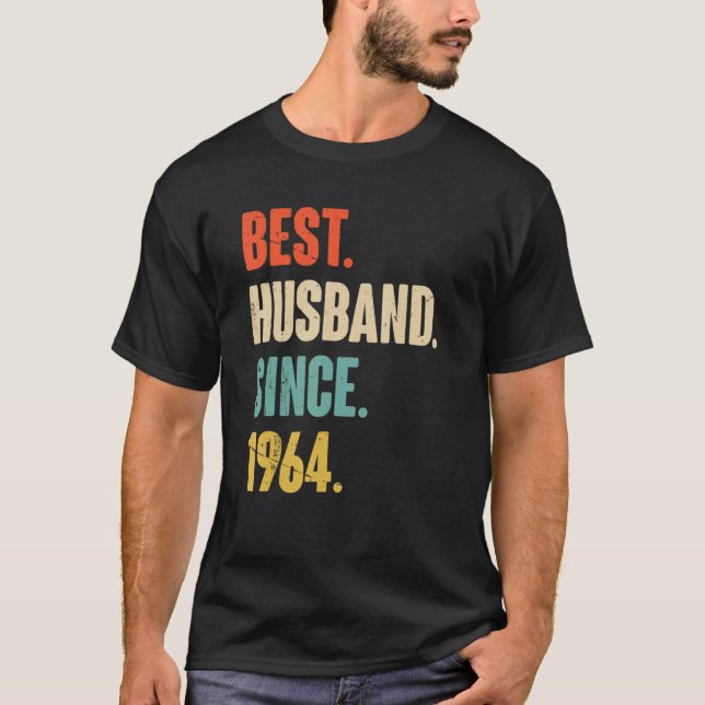 Camiseta Mejor Esposo Desde 1964 58 Aniversario Boda F (Anverso)